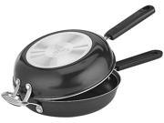 Cuisinart FP2-24BK Cook Ware Type: Cookware Set Features: Features:Cool Touch Handle  Dishwasher Safe  Interlocking  Non-stick  Application/ Usage:Cooking  Sauteing Material: Aluminum Nonstick: Yes Dishwasher Safe: Yes Parts: Lifetime
