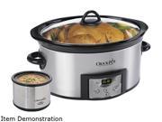Crock Pot SCCPVC605 S 6 quart Countdown Oval Slow Cooker with Dipper Warmer Stainless Steel