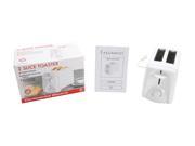 Continental Electric CE23401 White 2 Slice Toaster