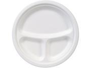 Dixie EcoSmart 10 Inch 3 Compartment Plate