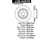 Disc Brake Rotor - StopTech Sport X-Drilled and Slotted Rotor, Rear Left Disc Brake Rotor - StopTech Sport X-Drilled and Slotted Rotor, Rear Left