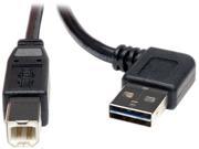 Tripp Lite UR022 006 RA 6 ft. Universal Reversible USB 2.0 Right Angle A Male to B Male Device Cable
