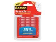 3m 6 Count 1in. X 3in. Reusable Mounting Strips R101 Pack of 6