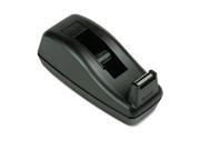 3M C40BK Deluxe Desktop Tape Dispenser Attached 1 in.core Heavily Weighted Black