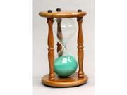 G.W. Schleidt 60030NA G 30 Minute Hourglass Natural Stand Green Sand 9.5 in.