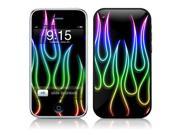 DecalGirl AIP3-NFLAMES-RBO iPhone 3G Skin - Rainbow Neon Flames