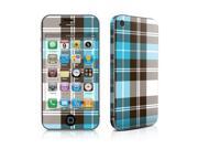 DecalGirl AIP4-PLAID-TUR iPhone 4 Skin - Turquoise Plaid