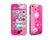DecalGirl AIP4-RETROFLOWER-PNK iPhone 4 Skin - Retro Pink Flowers