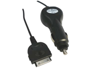 Professional Cable iCharge Car Charger for iPod iPhone Black 3ft Clamshell 3ft