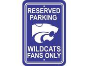Fremont Die 50228 Kansas State Wildcats 12 in. X 18 in. Plastic Parking Sign