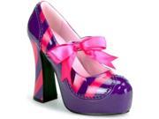 Pleaser Shoes 195985 Cheshire Cat Shoes Adult Gender: Female Age: Adult Type: Shoes & Boots Theme: Fairytale & Storybook Occasion: Halloween Size: Size 8 Color: Purple Condition: New