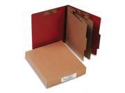 Pressboard 25 Pt Classification Folders Letter 6 Section Earth Red 10 Box