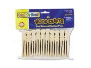 Chenille Kraft 368501 Flat Wood Slotted Clothespins 3 3 4 Length 40 Toothpicks per Pack
