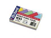 Ruled Index Cards 4 x 6 Blue Violet Canary Green Cherry 100 Pack