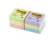 3M 654AST 3 x 3 Five Pastel Colors 12 100 Sheet Pads Pack