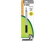 Zebra Pen F 402 Ballpoint PenFine Pen Point Type 0.7 mm Pen Point Size Black Ink â€“ 1pc