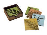 Tropical Leaves Coaster Set/4