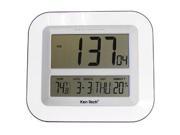 Sonnet T-4680 Atomic LCD Wall Clock with Temperature Date 