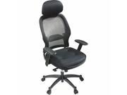 Office Star Space Professional Deluxe Matrex Back Chair with Adjustable Headrest and Mesh Seat