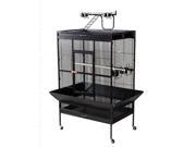 Prevue Hendryx PP3154BLK Select Wrought Iron Play Top Parrot Cage Black