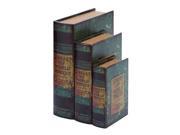 Benzara 59373 Faux Book Box Set With Library Of World Poetry Theme