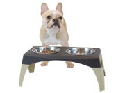 Bergan Elevated Feeder Stormcloud Medium 9.66" X 18.18" X 8.05" - Ber-88142