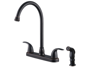 Ultra Faucets UF21045 Two Handle Oil Rubbed Bronze Kitchen Faucet With Matching