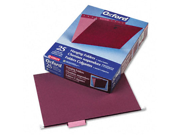 Essentials Colored Hanging Folders 1 5 Tab Letter Burgundy 25 Box