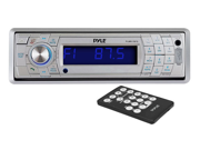 Pyle PLMR17BTS AM FM MPX In Dash Marine Detachable Face Radio with SD MMC USB Player Bluetooth Wireless Technology