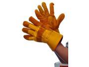 Bulk Buys Golden Yellow Joint leather Gloves Case of 72
