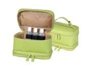 Royce Leather 270 KLG 6 Ladies Cosmetic Travel Case Key Lime Green
