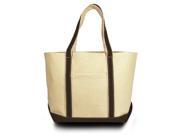 Bulk Buys Brown Winward Large Cotton Canvas Tote Case of 24