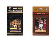 C I Collectables TRAILB2TS NBA Portland Trail Blazers 2 Different Licensed Trading Card Team Sets