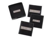 Royce Leather 338 BLACK 6 3 Inch Engraved Plate Square Coasters Black
