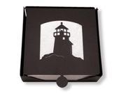 Village Wrought Iron NH B 10 2 Piece Napkin Holder with Lighthouse Silhouette
