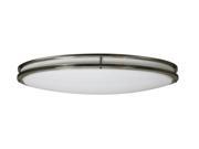 Efficient Lighting EL 855 2T8 Contemporary Round Flushmount Brushed Nickel Finish with Acrylic Diffuser