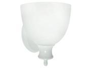Efficient Lighting EL 303 123 W Classical Wall Sconce Powder Coated White Finsih with Frosted Glass Energy Star Qualified