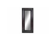 Benzara 66860 Wood Leather Mirror Designed For Decor Smarty