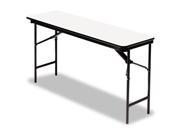 Premium Wood Laminate Folding Table Rectangular 72w x 18d x 29h Gray