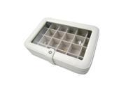 Mele Co. 0055030M Faux Leather Crystal Jewelry Box with 24 Sections in Ivory