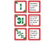 Teacher Created Resources 5086 December Polka Dots Calendar Days Story Starters Mini Pack