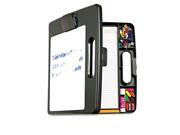 Officemate 83382 Portable Dry Erase Clipboard Case 4 Compartments .5 in. Capacity Charcoal