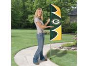 Party Animal Green Bay Packers Swooper Flags United States 42 x 13 Durable Weather Resistant UV Resistant Lightweight Dye Sublimated Polyester