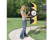 Party Animal Steelers Swooper Flags United States Pennsylvania 42 x 13 Durable Weather Resistant UV Resistant Lightweight Dye Sublimated Polyest