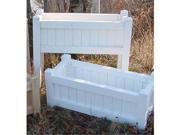 All Maine Bucket D006PW 36 Inch Planter with Tall Legs Painted White