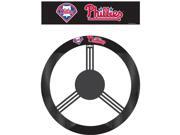 Fremont Die 68522 Poly-suede Steering Wheel Cover - Philadelphia Phillies