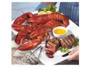 Lobster Gram STGR2H SURF TURF GRAM DINNER FOR TWO WITH 1.5 LB LOBSTERS