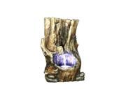 Alpine WIN326 Tree Trunk Tabletop Fountain with LED light