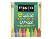 Sargent Art Inc. SAR220551 Sa Crayons Fluorescent Large 8