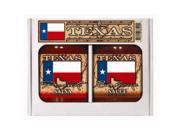 Hot Sauce Harrys HSH1058 TEXAS FLAG TEXAS TWO Salsa and Barbecue Sauce in gift box 2pk